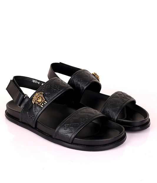 Medusa Logo Clip Sandals|Black