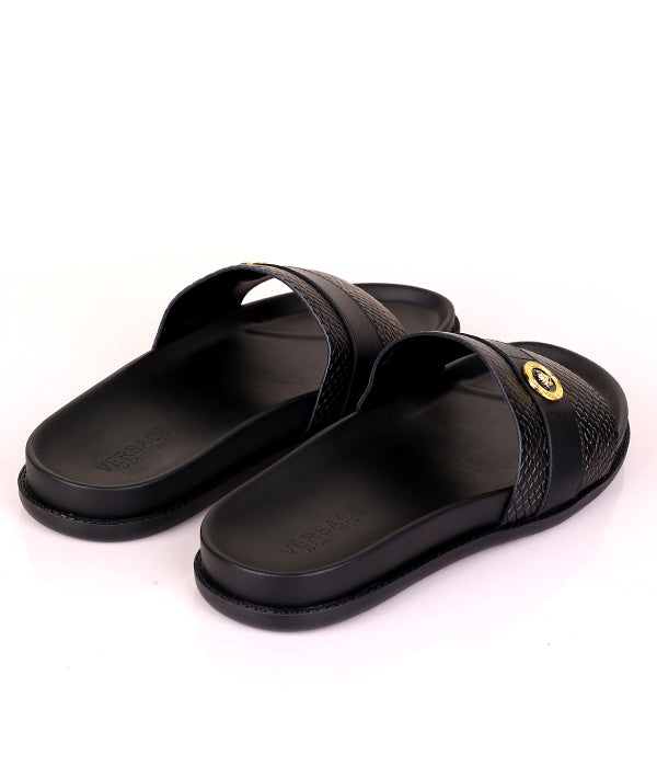 Medusa Crested Logo Cover Slide|Black