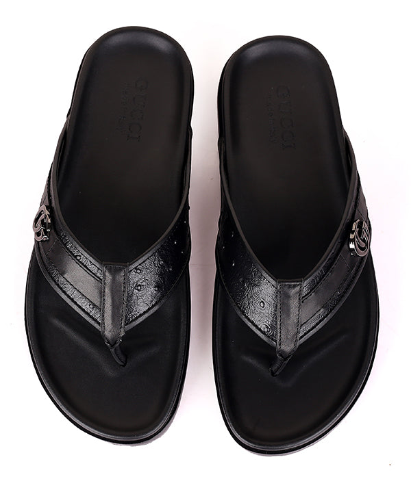GG Logo Thong Flip-Flop|Black