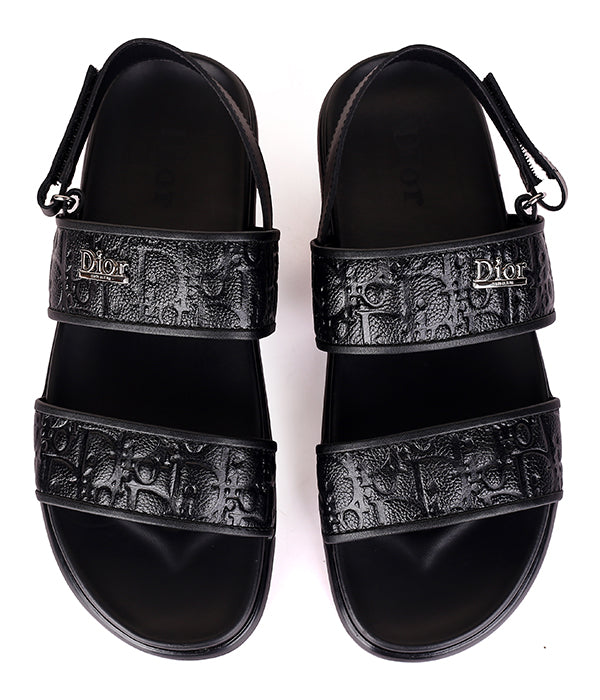 C.D Clip Buckle Sandals|Black