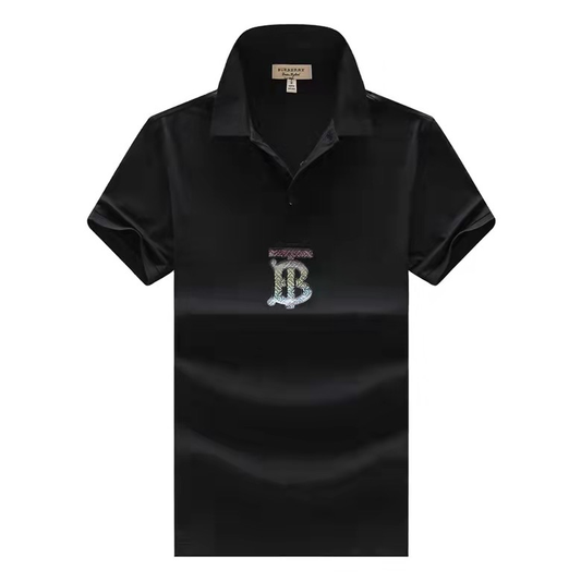 Burberry Men's Polo Shirt-Cotton|Black
