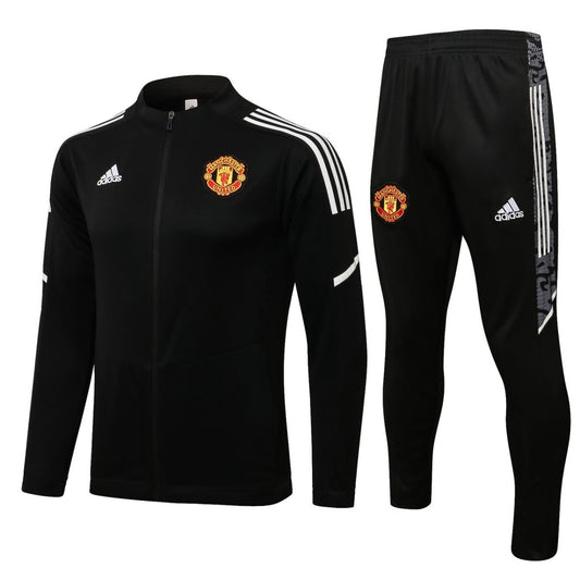 MANCHESTER UNITED FC BLACK TRAINING PRESENTATION SOCCER TRACKSUIT 2021-22