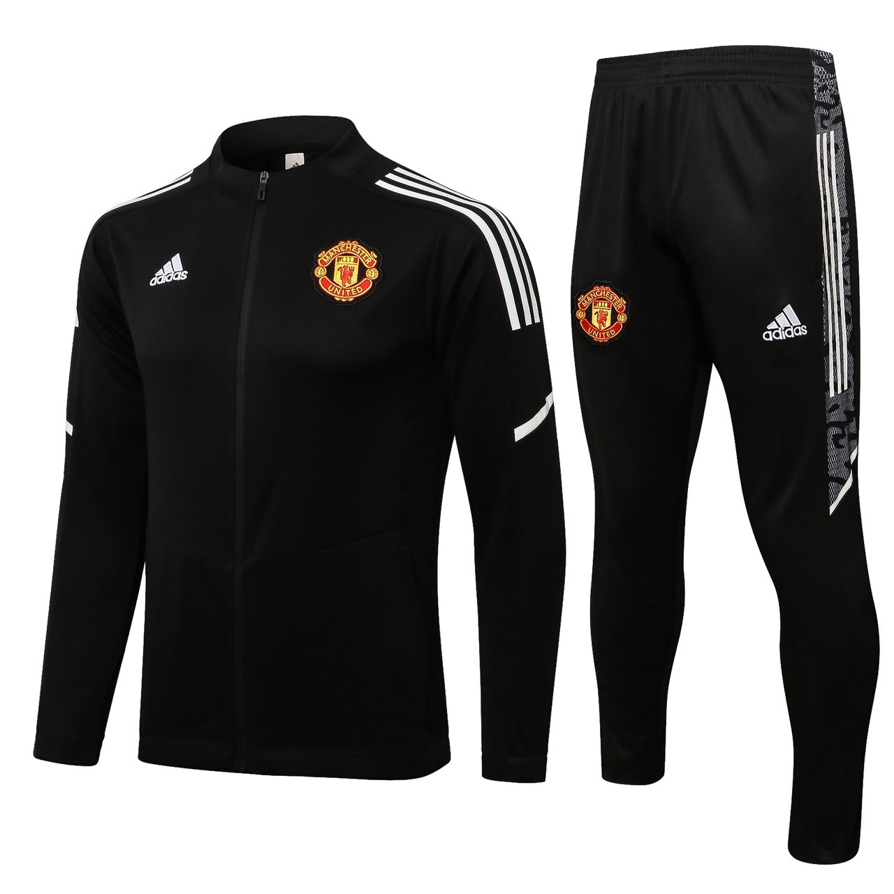 MANCHESTER UNITED FC BLACK TRAINING PRESENTATION SOCCER TRACKSUIT 2021-22