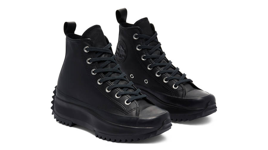 Converse Run Star Hike Monocolor Leather Hi Black