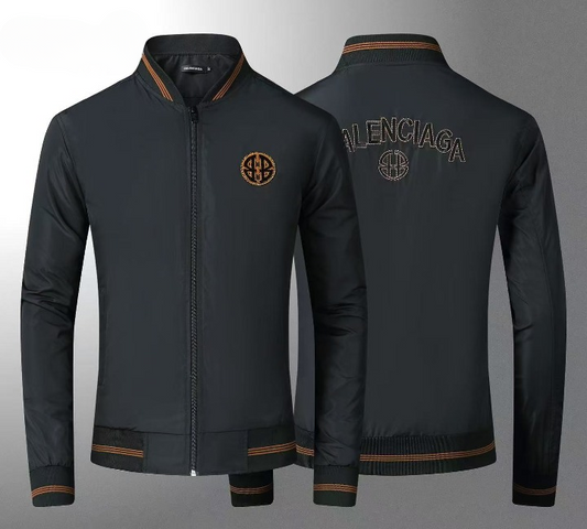 Balenciaga Black Men's Lightweight Slim Fit Softshell Bomber Jackets