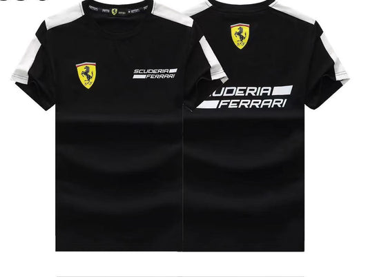 S.Ferrari crew neck black tee