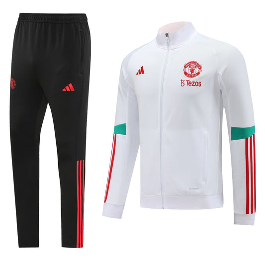 Manchester United adidas Training Presentation Tracksuit - White