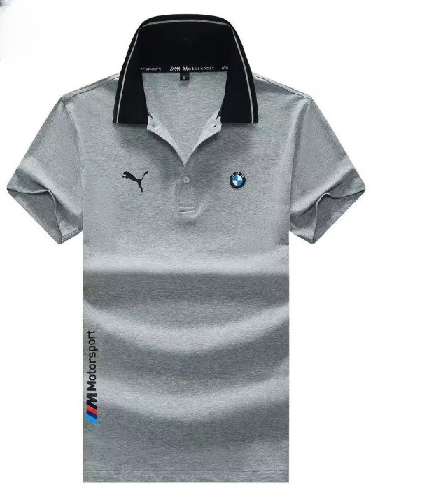 Grey BMW polo shirt