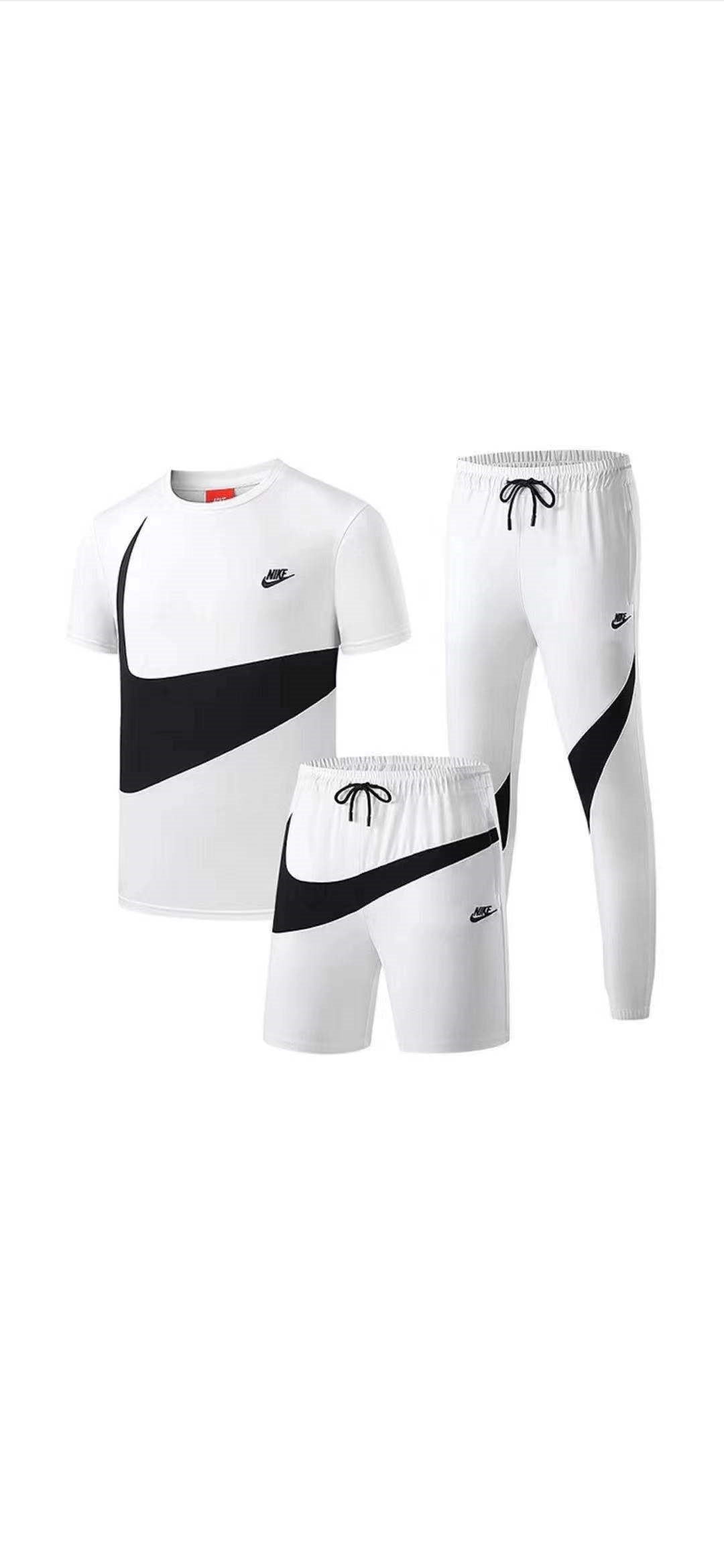 NIKE SUMMER 3 PIECE TRACKSUIT | OFF WHITE AND BLACK