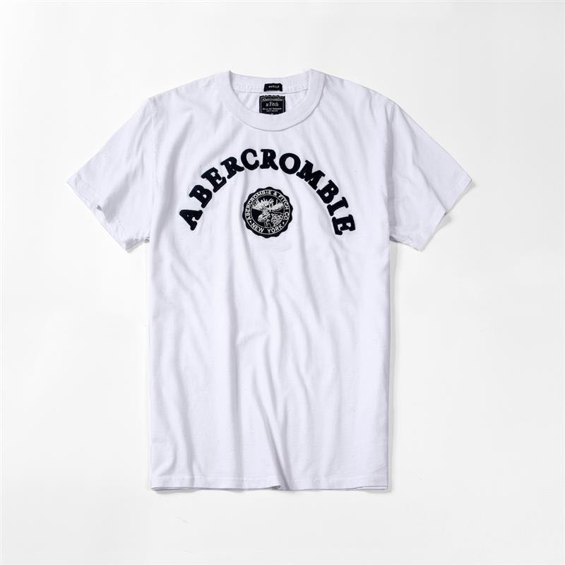 Abercrombie & Fitch Muscle Logo Tees |White