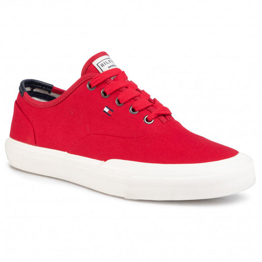 Tommy Hilfiger Plimsolls Core Oxford Twill Sneaker | Red