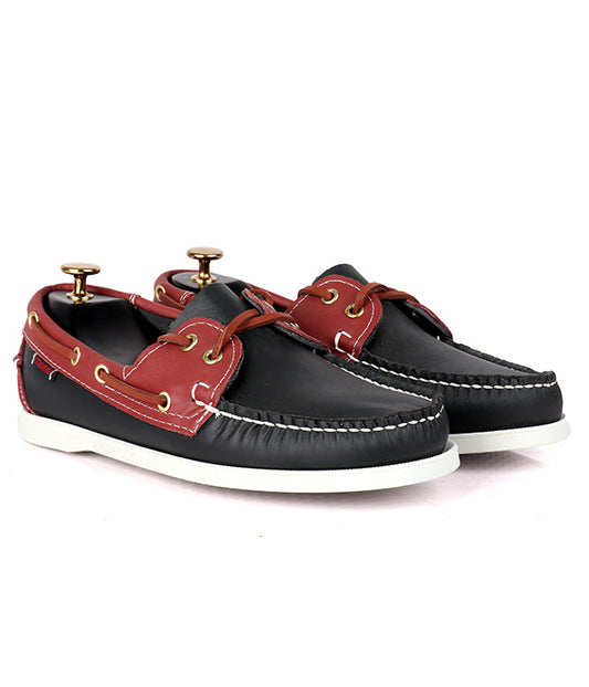 Sebago Dockside Shoe - Charcoal Black Brown & White