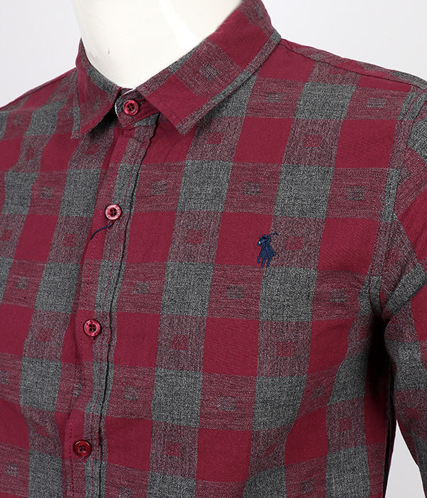PRL Shirt | Burgundy  Grey