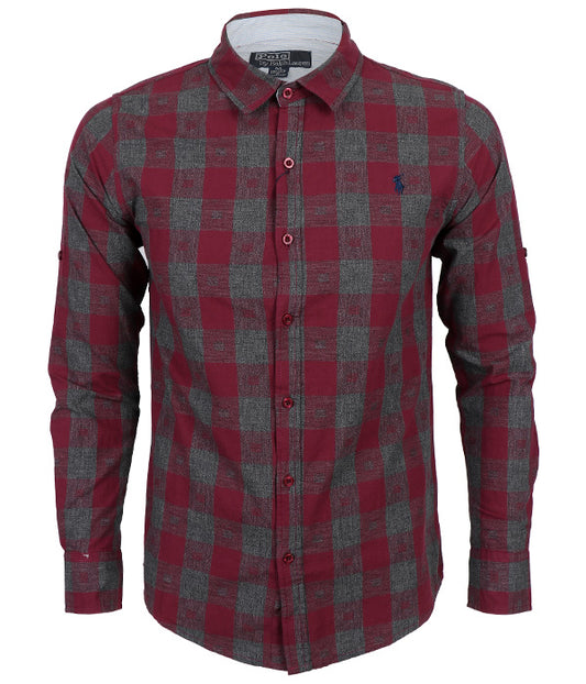 PRL Shirt | Burgundy  Grey
