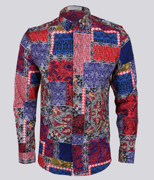 Terry Taylors Vintage Long Sleeve | Blue Pink Purple Yellow