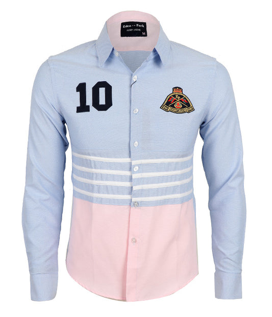 Eden Park 10 Logo Shirt | Blue