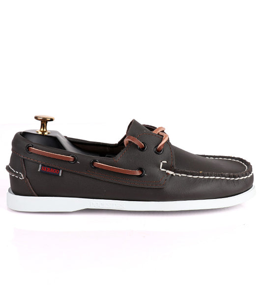 Sebago Dockside - Dark Brown White