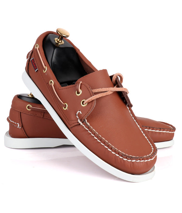 Sebago Dockside Shoe - Brown & White