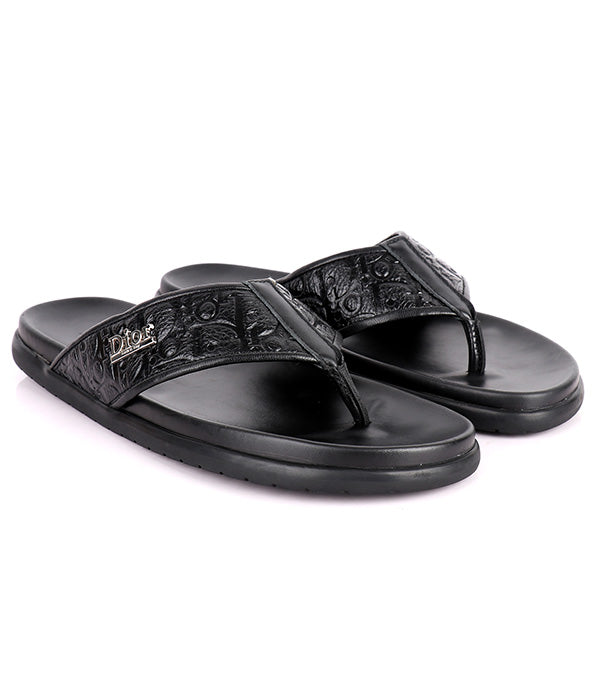 C.D Thong Slippers|Black