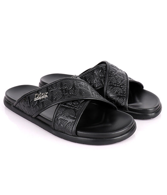 C.D Crisscross Slides|Black