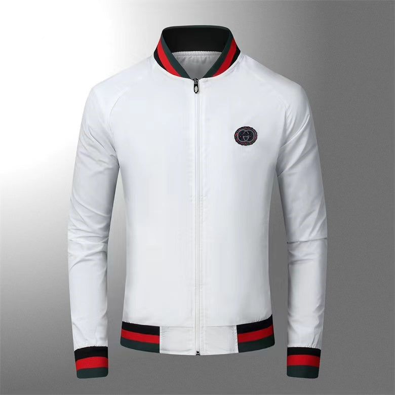 Gucci white bomber jacket best sale