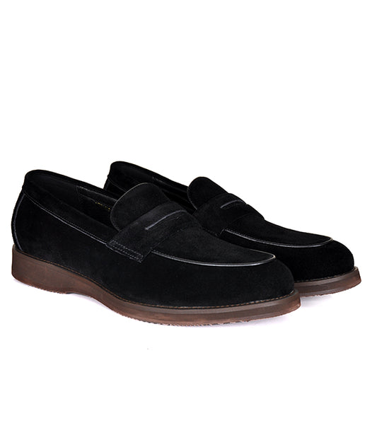 Aldo Black Suede Penny Loafers