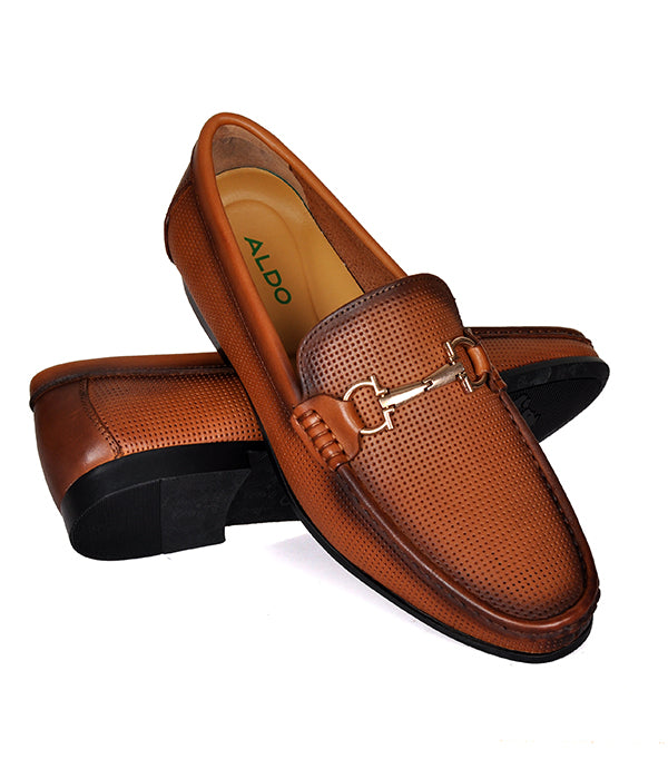 Aldo Brown Horse-bit Leather Shoes