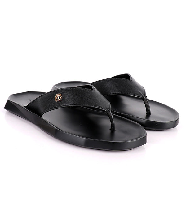 P.Plein Thong Slippers |Black