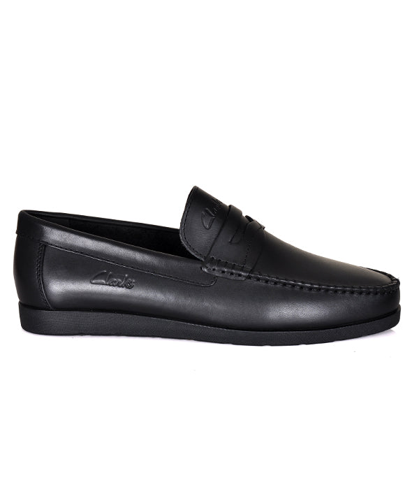 Clarks Black Penny Loafers