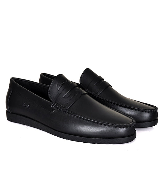 Clarks Black Penny Loafers