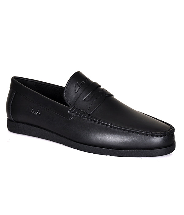 Clarks Black Penny Loafers