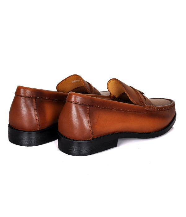 Brown Clarks Penny Loafers