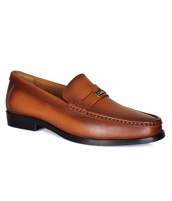 Brown Clarks Penny Loafers