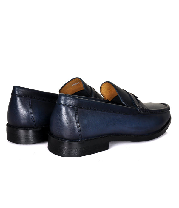 Blue Clarks Penny Loafers