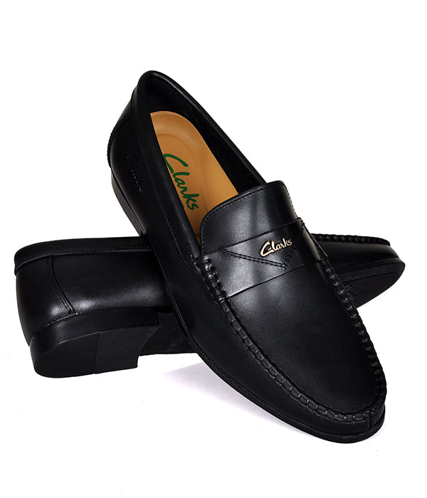 Clarks Black Slip-ons Loafers