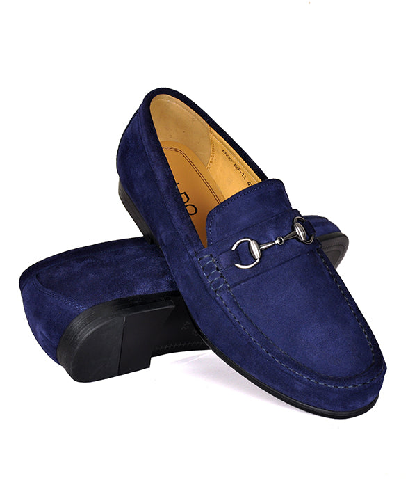 Aldo Men's Suede Horse-bit Shoe | Navy