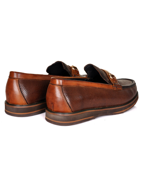 Aldo Coffee Horse-Bit Leather Loafers