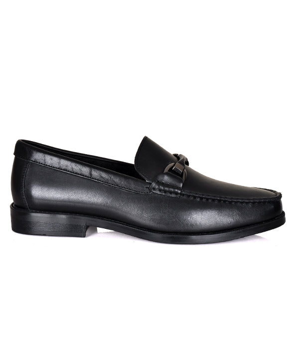 Aldo Black Horse-Bit Loafers