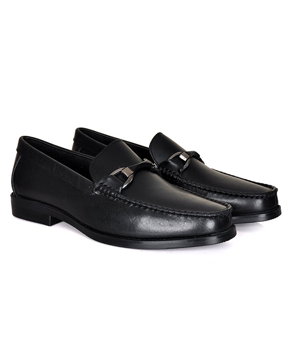 Aldo Black Horse-Bit Loafers