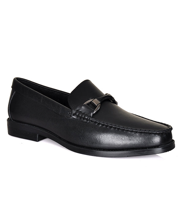 Aldo Black Horse-Bit Loafers