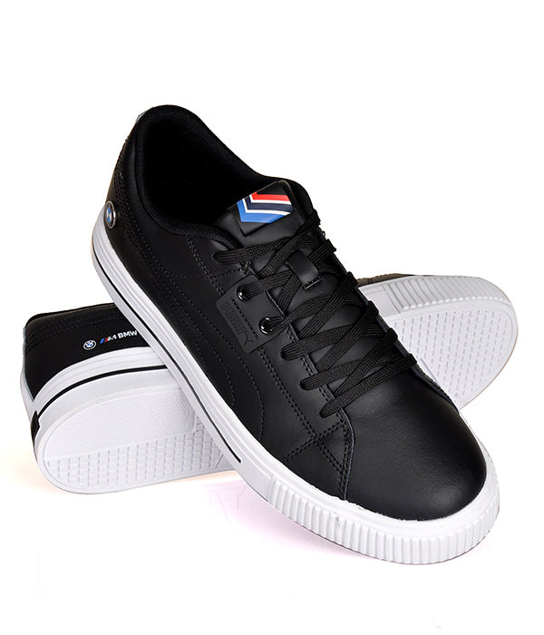 Puma Mercedes Soft Foam Optimal Comfort Black Leather Sneakers