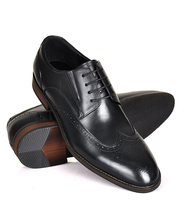 Aldo Derby Black Leather Shoes