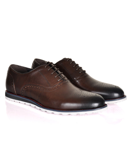 Aldo Oxford Coffee Leather Shoes