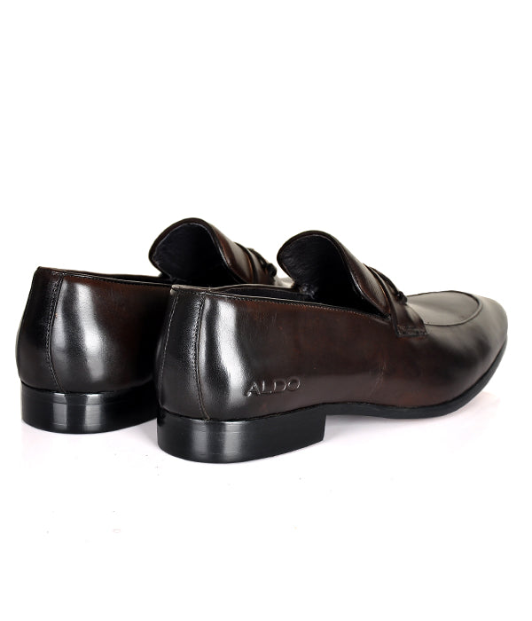 Aldo Coffee horsebit crafted leather shoes