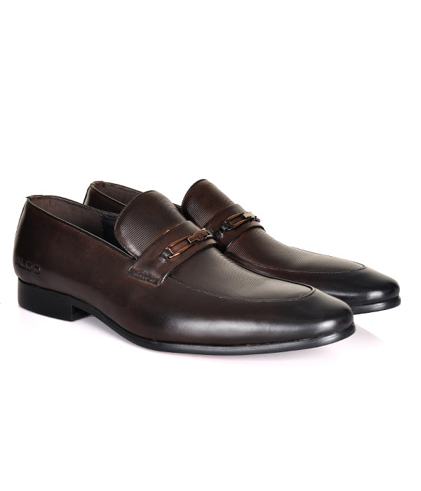 Aldo Coffee horsebit crafted leather shoes