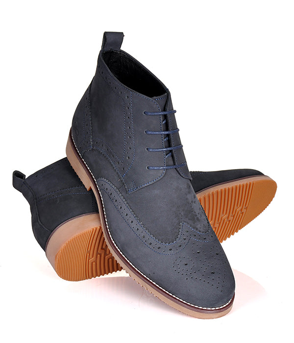 Aldo Blue Nubuck Leather Boots