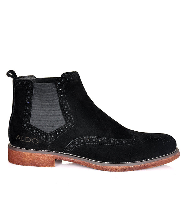 Aldo Black Suede Leather Men's Boots