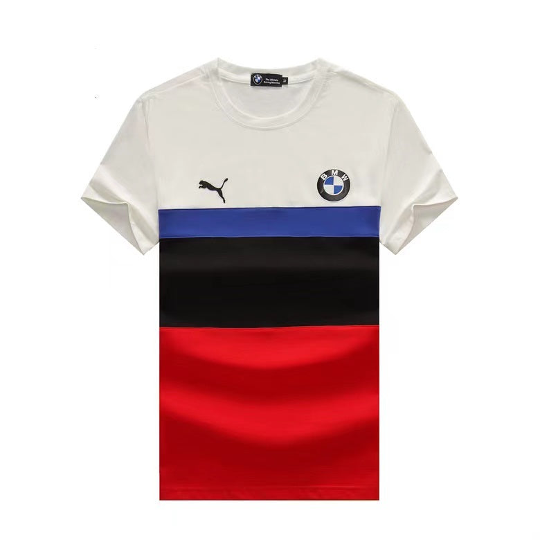 BMW Puma Multicolor Men's Cotton Fitted Tee