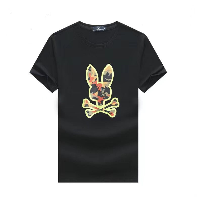 Psycho Bunny Men's Regular Fitted T-shirt-Black