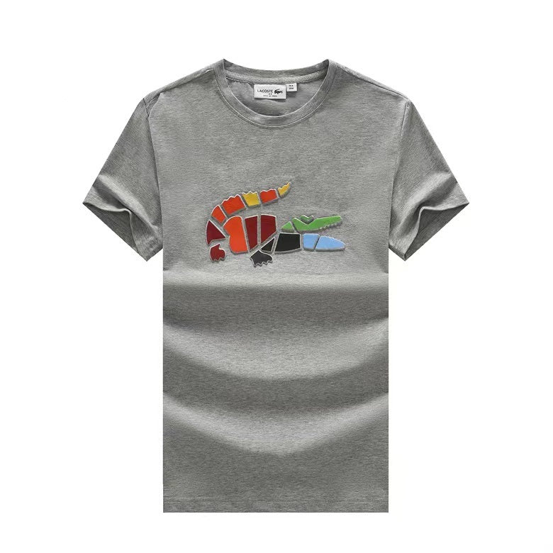 Lacoste Croc. Print T-shirt-Grey